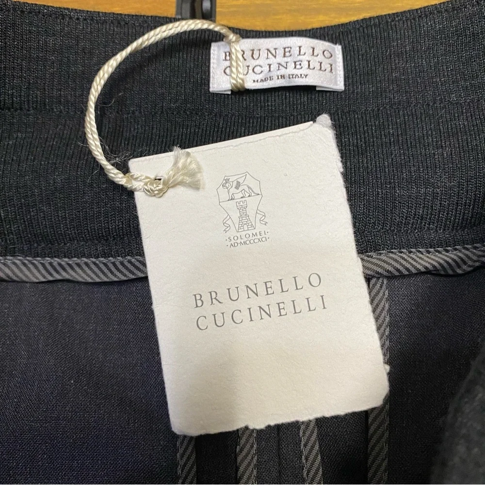 Brunello Cucinelli Women’s Pants Size 2 Wool Blend Twill Straight Leg Luxury NWT